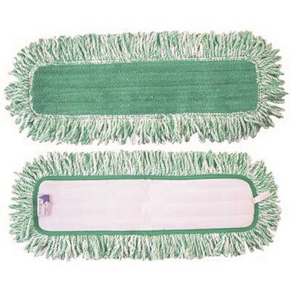 36 in. Green Microfiber Dust Mop with Fringe, 3PK